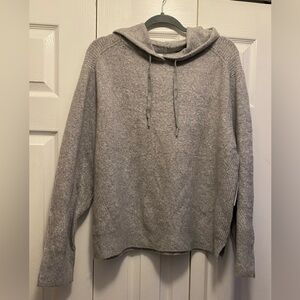 Beautiful super soft light gray sweater with hood and XXL
